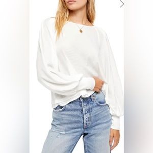 Free People Billie Ribbed Blouse